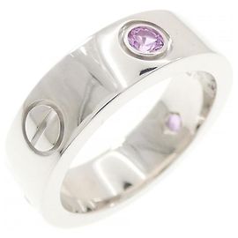 Cartier Love Ring mit halbem Besatz aus rosa Saphiren