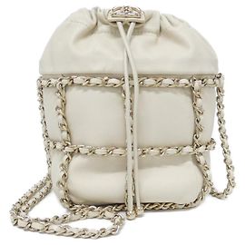 Chanel AS2313 Ivory Leather Shoulder Bag