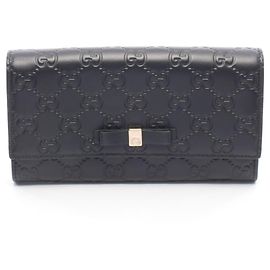 Gucci Guccissima Ribbon Bi-fold Long Wallet