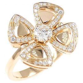 Bulgari Anello fede Bvlgari Fiorever in oro rosa 18K e diamanti
