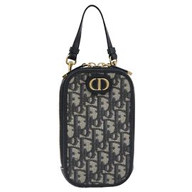 Portacellulare con catena Christian Dior 30 Montaigne in tela Oblique