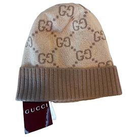 Gorro Gucci GG Monogram de Cashmere