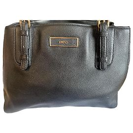 Sac cabas DKNY en cuir noir