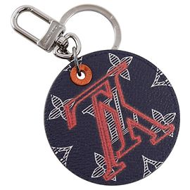 Louis Vuitton Round Illustre Keychain Limited Edition Upside Down Monogram Ink