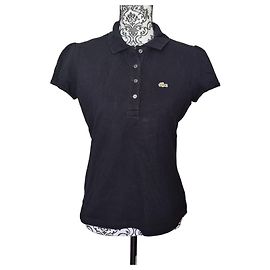 lacoste Polo Damen gold schwarz Größe 44 entspricht 40 devanlay limitierte Auflage goldener Krokodil