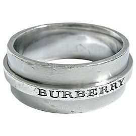 Anello largo con logo Burberry da uomo