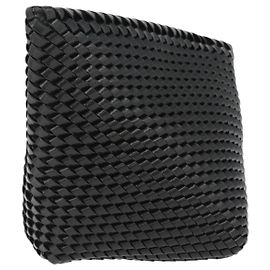 Borsa a pochette Bottega Veneta INTRECCIATO in pelle marrone scuro argento autentica 207291M