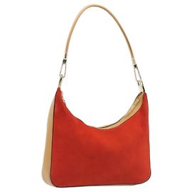 Borsa a tracolla GUCCI Suede Red Gold 001 3812 Auth 208709V