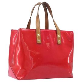 LOUIS VUITTON Monogram Vernis Reade PM Hand Bag Fuchsia Pink M91221 Auth hk4181