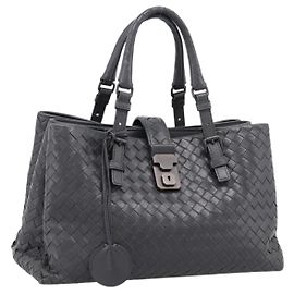 Bolso de mano Bottega Veneta INTRECCIATO de cuero gris auténtico 207303V