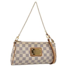 LOUIS VUITTON Damier Azur Eva Shoulder Bag 2way N55214 LV Auth 209283V