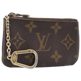 LOUIS VUITTON Monogram Pochette Cles Coin Purse M62650 LV Auth 208177