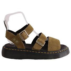 Mules Dr. Martens Kaki in Camoscio