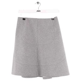 Falda Alaïa de lana gris