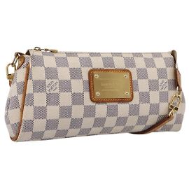 LOUIS VUITTON Damier Azur Eva Shoulder Bag N55214 LV Auth LN062