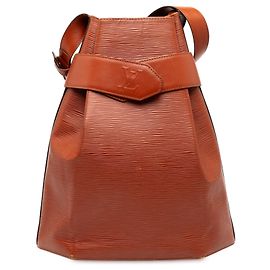 Brown Louis Vuitton Epi Sac D Epaule GM Bucket Bag