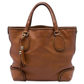 Gucci Marrakech Tote aus braunem Kalbsleder