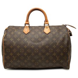 Borsa Boston Louis Vuitton Monogram Speedy 35 Marrone