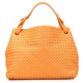 Bolso Tote Bottega Veneta Medium Nappa Intrecciato Garda Naranja