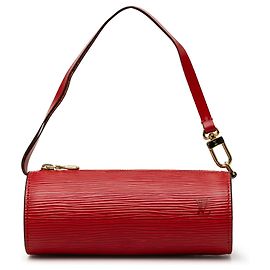 Bolsa de mão Louis Vuitton Epi Pochette Papillon vermelha