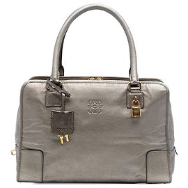 Sac à main LOEWE Amazona 36 en chèvre métallisée dorée