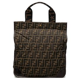 Shopping Tote Fendi Zucca Canvas Marrone