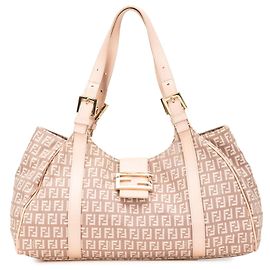 Bolso de hombro Fendi Zucchino Canvas Rosa
