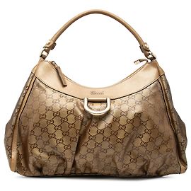 Borsa a tracolla Gucci GG Crystal Abbey D Ring Beige