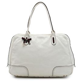 Mala de Viagem Weekender Princy Large em pele de vitela Web branca Gucci