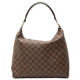 Borsa a tracolla Louis Vuitton Portobello PM Damier Ebene Marrone