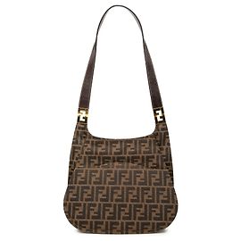 Borsa Hobo Fendi Zucca Canvas Marrone