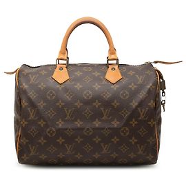 Borsa Boston Louis Vuitton Monogram Speedy 30 Marrone