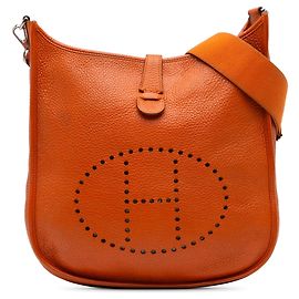 Borsa a tracolla Hermès Evelyne III 29 in pelle Clemence Orange