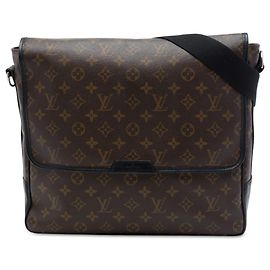 Borsa a tracolla Louis Vuitton Monogram Macassar Bass GM Marrone