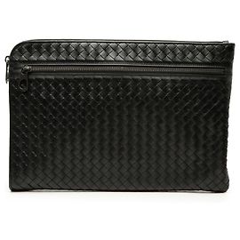 Clutch Document Case Bottega Veneta in Nappa Intrecciato nero