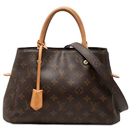 Sac Satchel Louis Vuitton Monogram Montaigne BB Marron