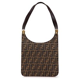 Borsa a tracolla Fendi Zucca Canvas marrone