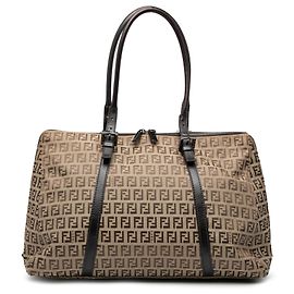 Borsa Tote Fendi Zucchino Canvas Beige