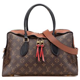 Borsa Satchel Louis Vuitton Monogram Tuileries Marrone