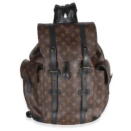 Zaino Louis Vuitton Monogram Macassar Canvas Christopher PM