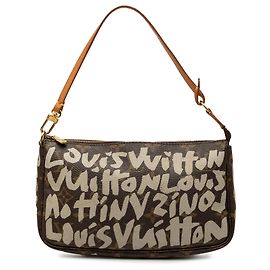 Borsa a tracolla Louis Vuitton Stephen Sprouse Monogram Graffiti Pochette Accessoires Marrone