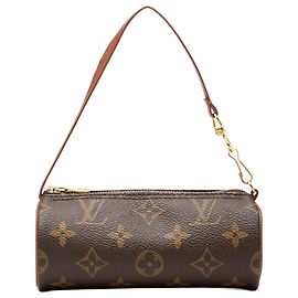 Bolso de mano Louis Vuitton Monogram Papillon Pochette Marrón