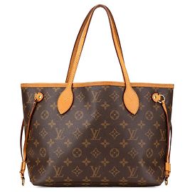 Borsa Tote Louis Vuitton Monogram Neverfull PM Marrone