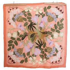 Hermès carré Flora Graeca rosa cashmere e seta