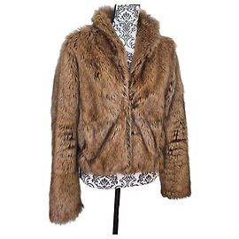 Abercrombie & Fitch abercrombie fitch chaqueta de piel sintética marrón talla 40/L abrigo cálido a&f invierno