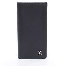 Louis Vuitton Portefeuille Brazza Taiga Noir Bi-fold Long Wallet