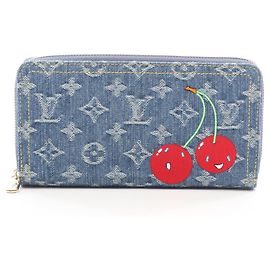 Louis Vuitton x Takashi Murakami Denim Langbörse