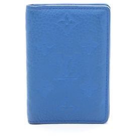 Louis Vuitton Kartenetui aus Leder in Neonblau