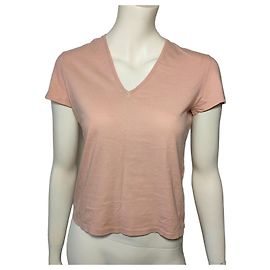 Gucci T-shirt scollo a V in cotone rosa