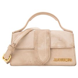 JACQUEMUS - Bolsa de ombro Bambino Jacquemus em camurça cinza